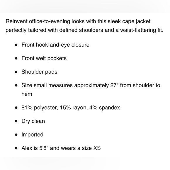 BCBG MaxaZria  UPAS CAPE JACKET Sold Out! - Picture 4 of 8